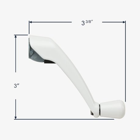 Side profile view with measurements