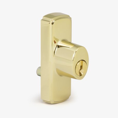 Andersen LH Gliding Door Key Lock, Bright Brass