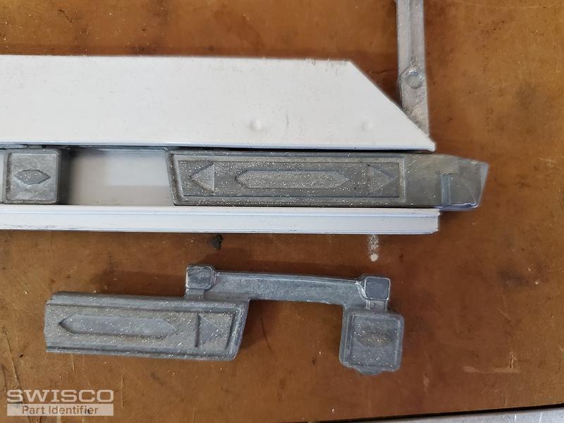 Storm door window latch